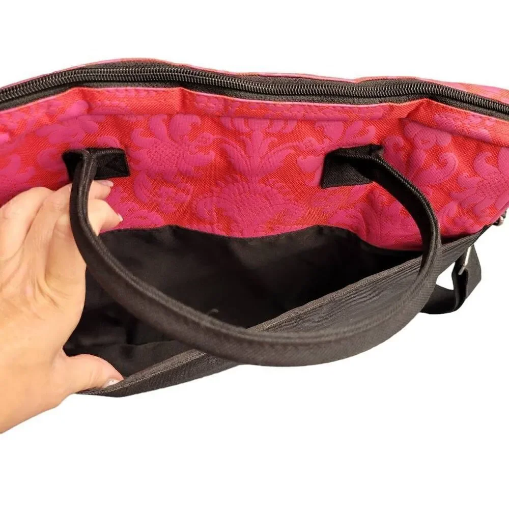 Jacqueline Savage McFee Jack!e Floral Cushioned Laptop Tablet Briefcase Bag